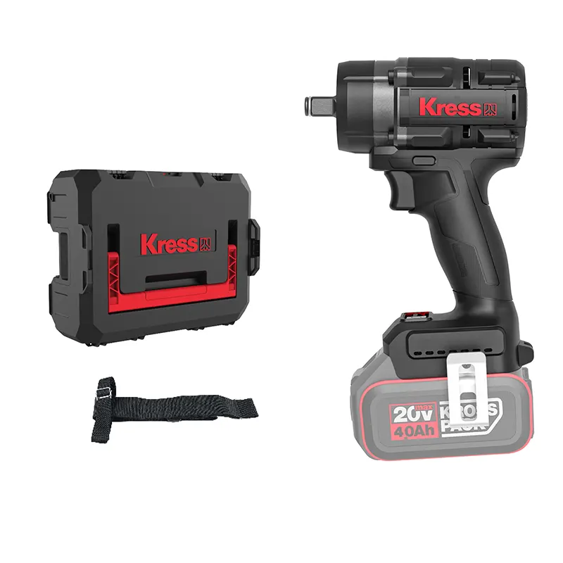 KRESS 12 Impact Wrench 12.7mm 20V Brushless Motor 2 x 4Ah batteries 1 x charger