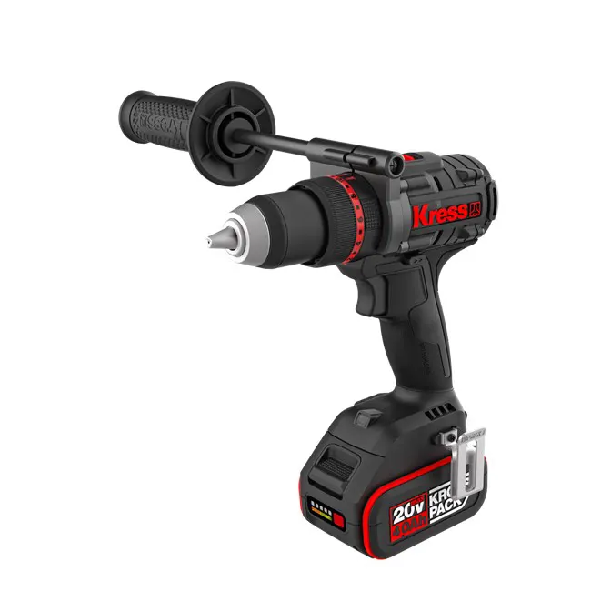 KRESS Hammer Drill 13mm 20V BL 150Nm Kit - Image 3