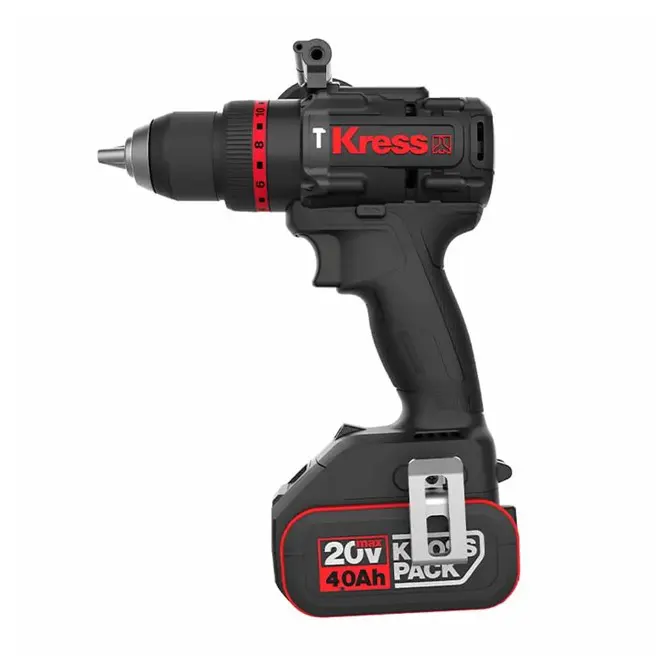 KRESS Hammer Drill 13mm 20V BL 95Nm Kit - Image 5
